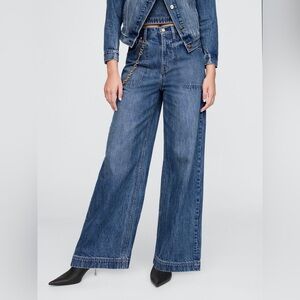 Gap x Cult Gaia High Rise Stride Chain Jeans 26